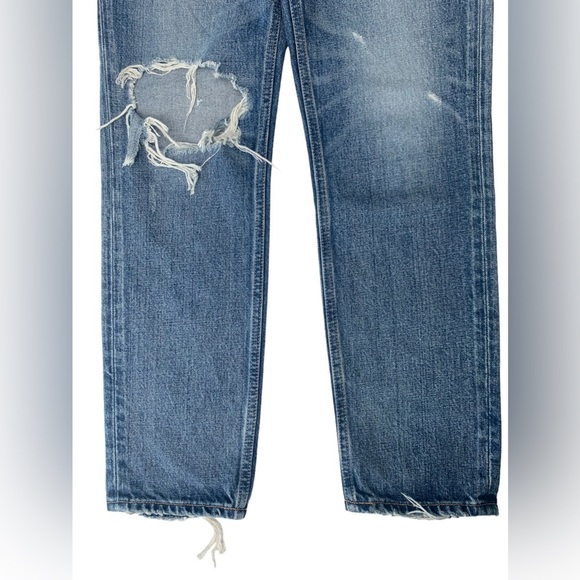 Moussy Vintage Japanese Denim Marshall Boy Skinny Cropped Womens 25 Distressed - Picture 10 of 15